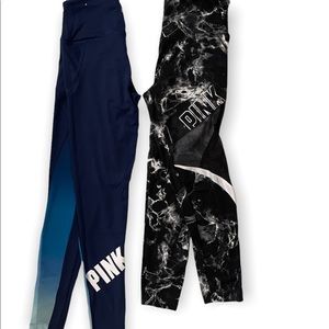 (𝐒𝐎𝐋𝐃) Bundle Set of 2 PINK Victoria's Secret Leggings